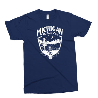 Youth - Michigan Shield T-shirt - Navy Triblend - Detroit Shirt CompanyDetroit Shirt CompanyKids Apparel