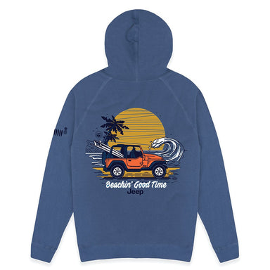 Mens Jeep® Beachin Zip French Terry Hooded Sweatshirt - Slate - Detroit Shirt CompanyFCA - JeepHoodies (Apparel)