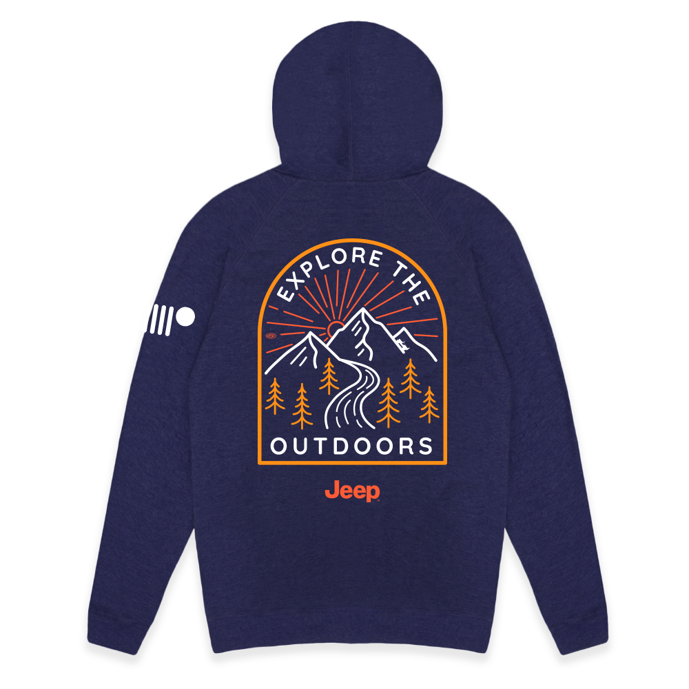 Mens Jeep® Explore the Outdoors Zip French Terry Hooded Sweatshirt