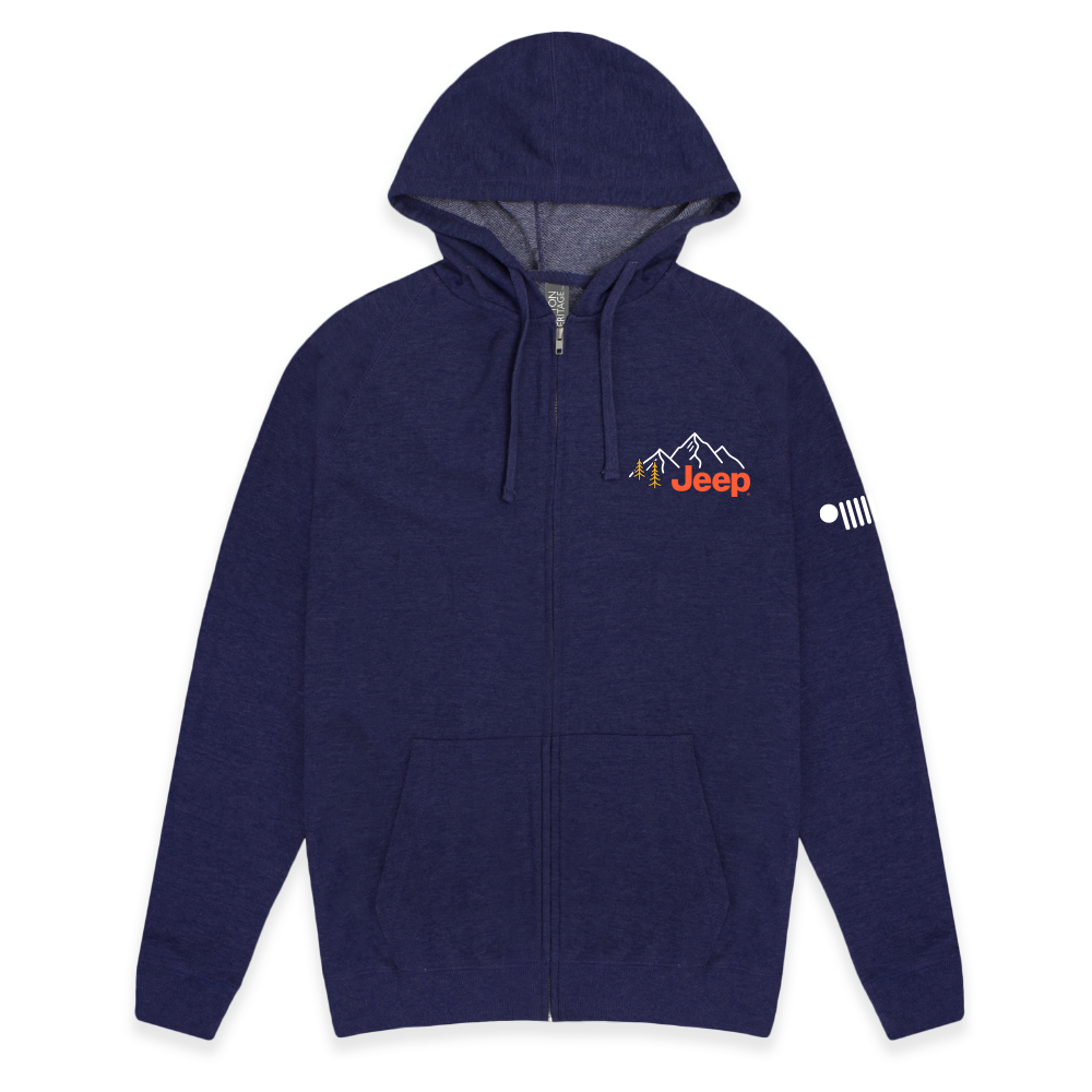 Mens Jeep® Explore the Outdoors Zip French Terry Hooded Sweatshirt