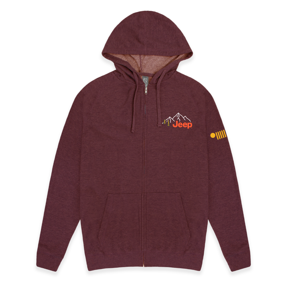 Mens Jeep® Explore the Outdoors Zip French Terry Hooded Sweatshirt