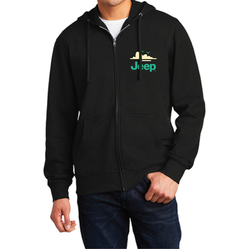 Mens Jeep® Dunes Zip Hoodie Sweatshirt - Black