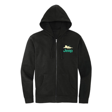 Mens Jeep® Dunes Zip Hoodie Sweatshirt - Black - Detroit Shirt CompanyFCA - JeepHoodies (Apparel)