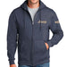 Mens Jeep® Freedom To Roam Zip Hoodie Sweatshirt - Heather Navy Blue - Detroit Shirt CompanyFCA - JeepHoodies (Apparel)