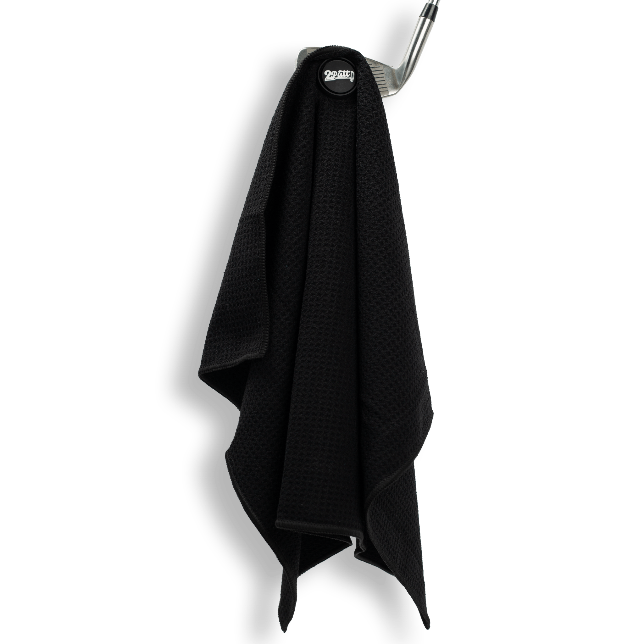 Black Magnetic Golf Towel