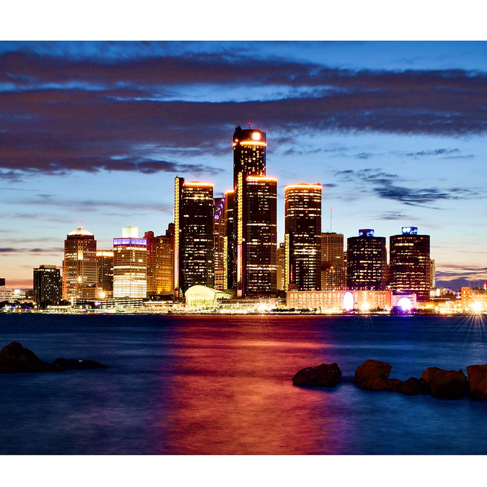 Blanket - Detroit Skyline