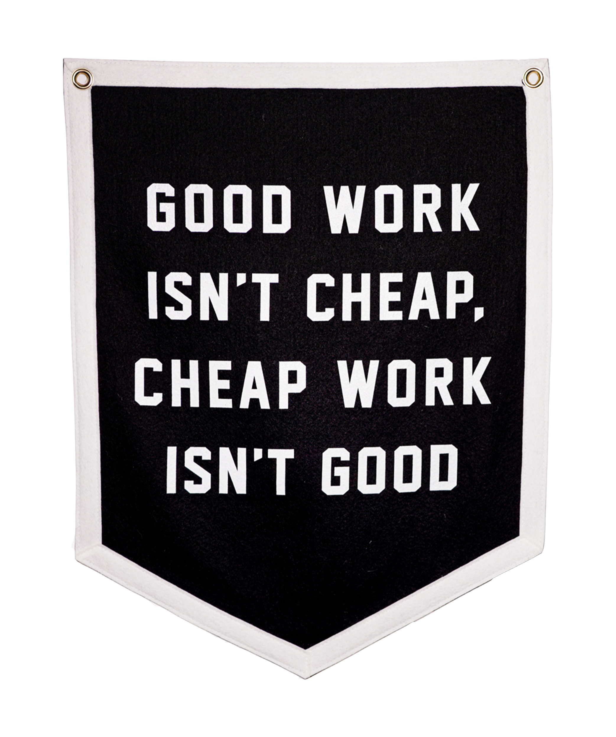 Good Work Isn't Cheap Camp Flag • Promises Kept Events x Oxford Pennant