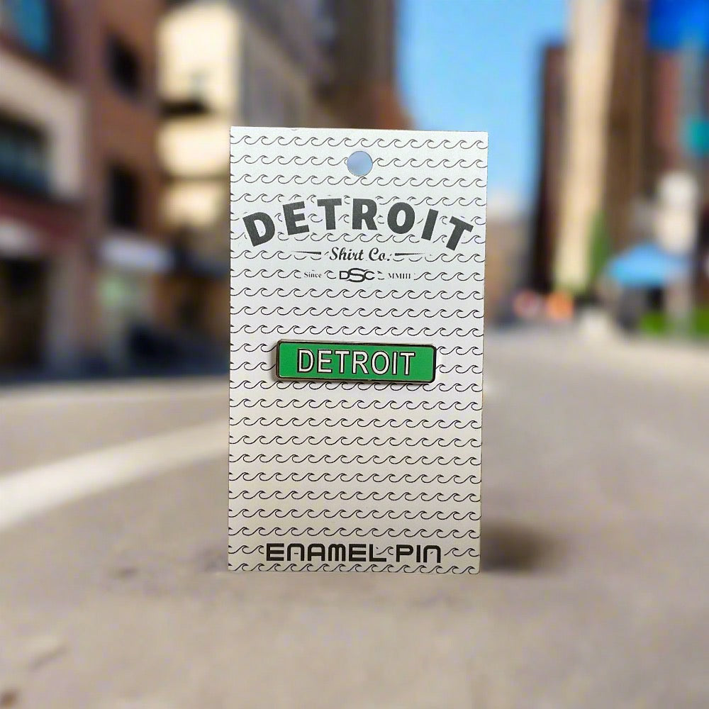 Enamel Pin - Detroit Street Sign