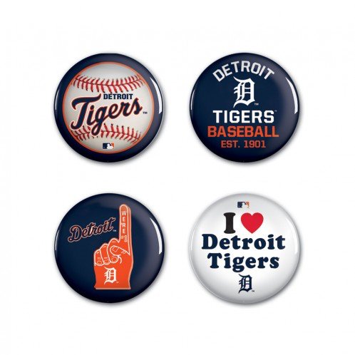 Detroit Tigers - 4 button pack - Detroit Shirt CompanyWinCraftOther Accessories