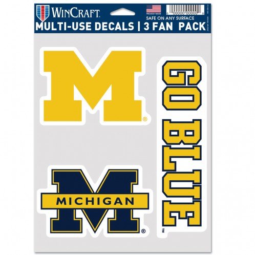 Michigan Wolverines - 5.5"x7" 3 Decal Pack - Detroit Shirt CompanyWinCraftDecals (Accessories)