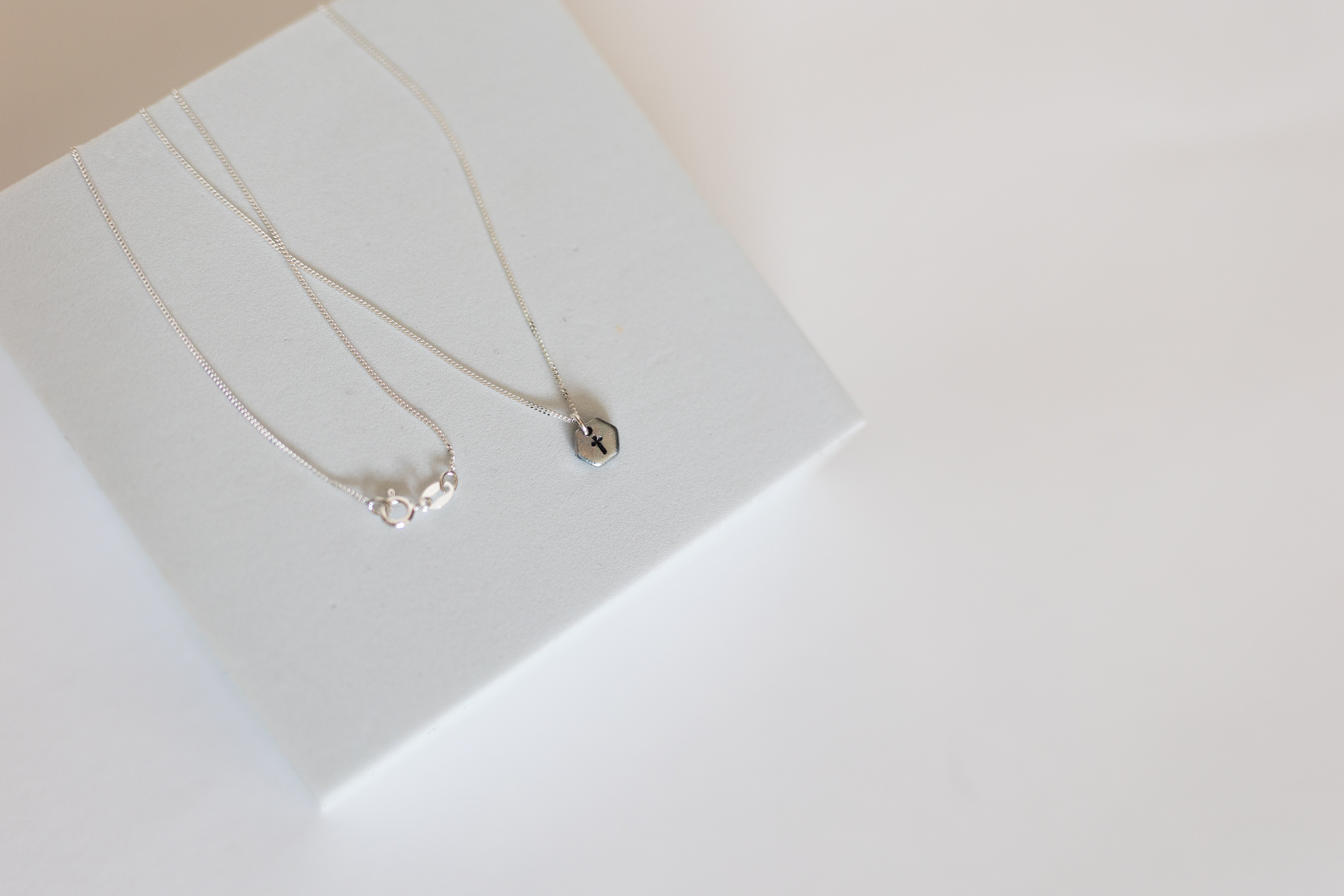Known Cross Necklace | Salvaged Steel Auto Part | Sterling Silver Chain