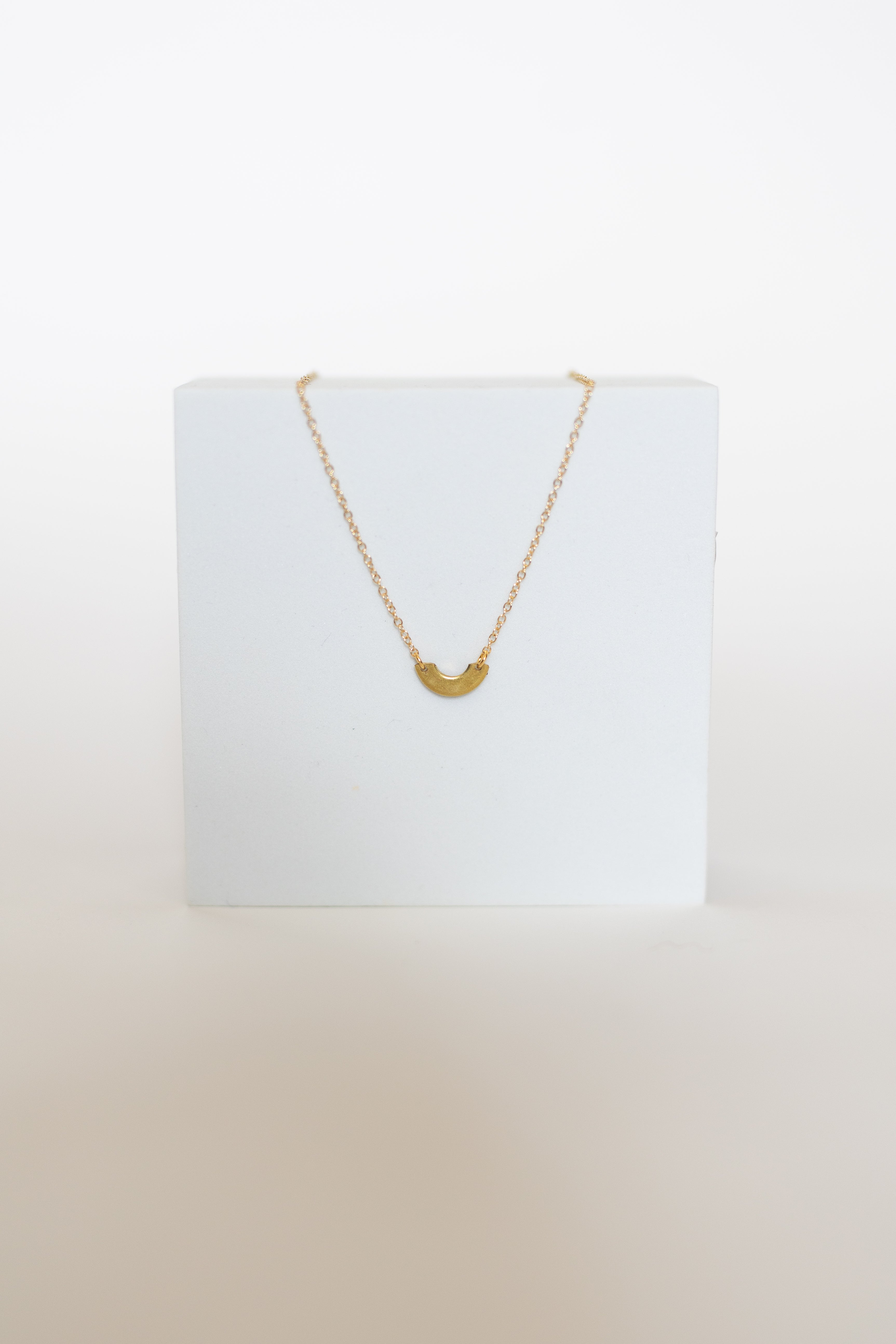 Poured Out Necklace | Repurposed Automotive Brass Washer | Gold Plated Chain