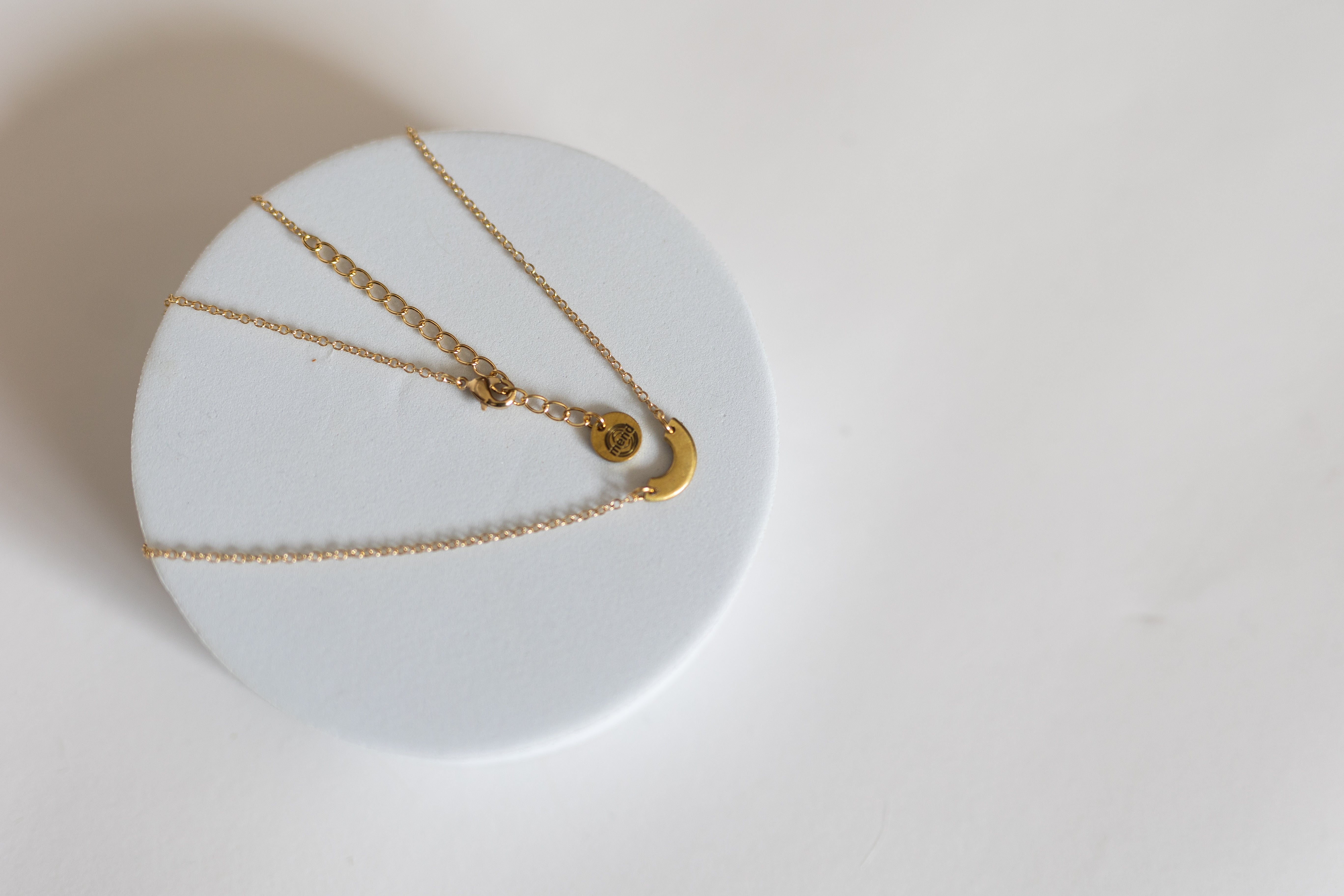 Poured Out Necklace | Repurposed Automotive Brass Washer | Gold Plated Chain