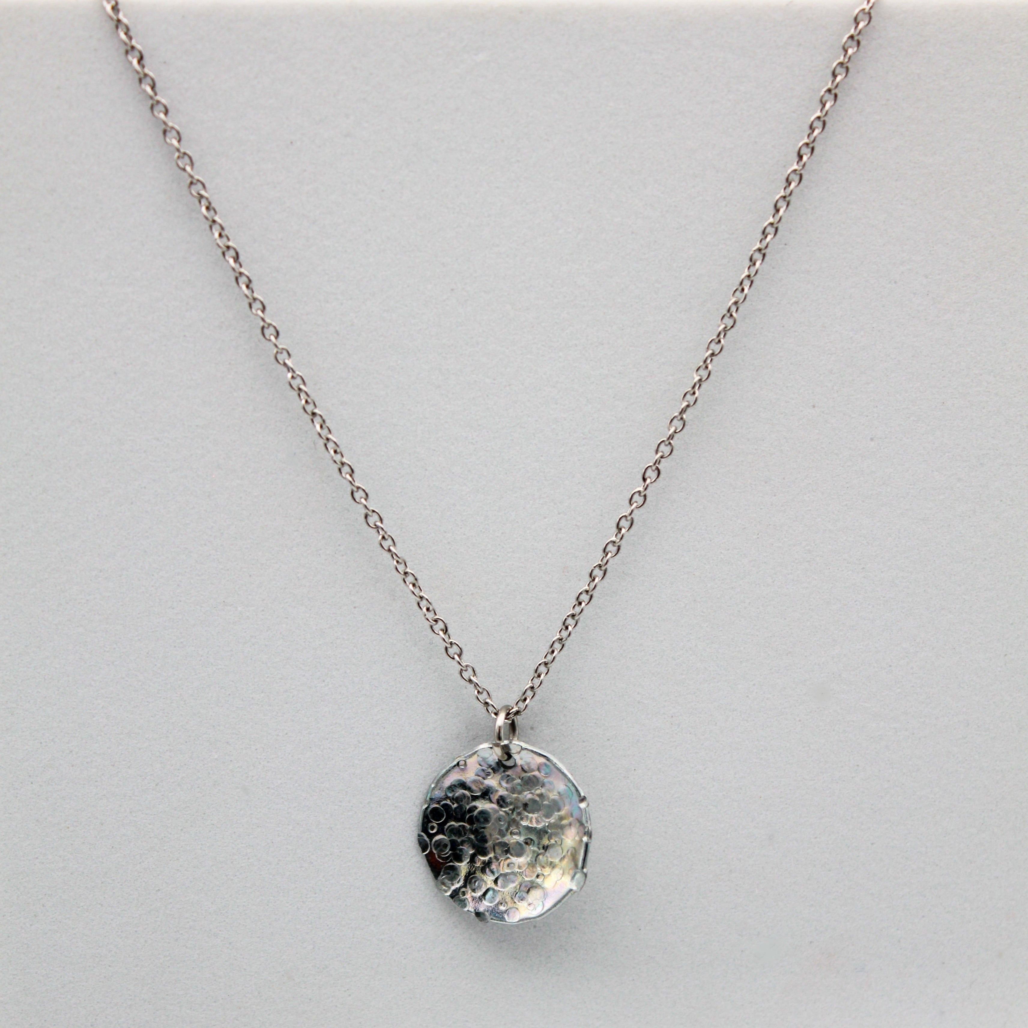 Awaken Necklace | Salvaged Steel Auto Part | Adjustable Stainless Steel Chain