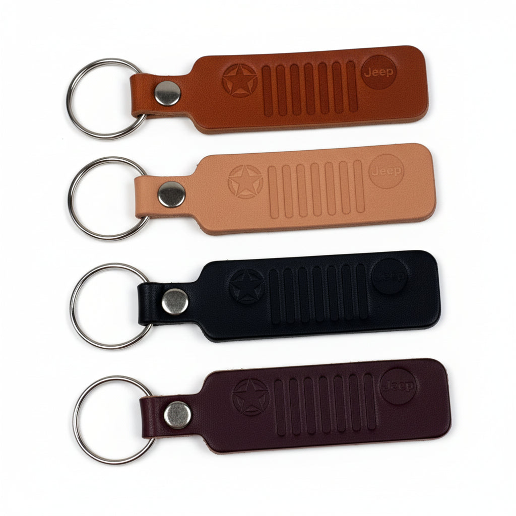 Keychain - Jeep Grille Leather