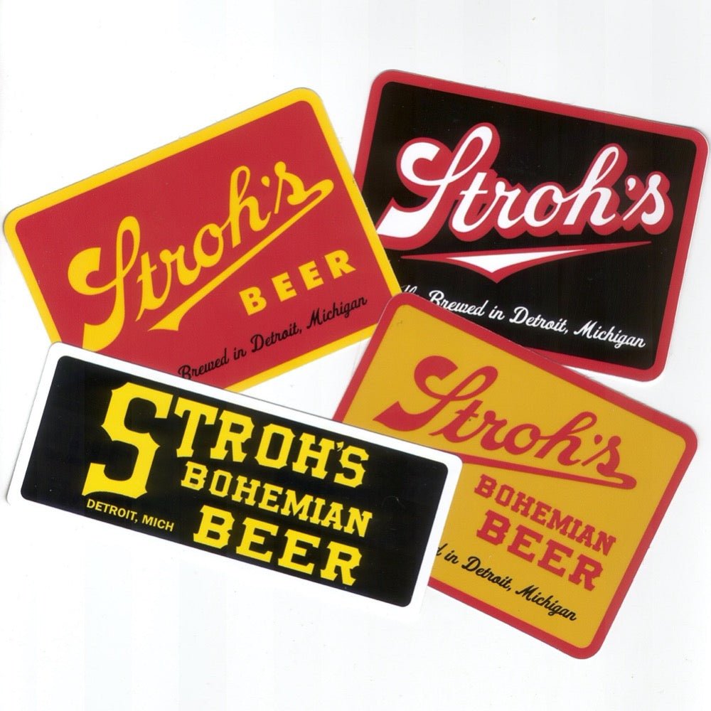 Sticker Set - Stroh's Beer Rectangles - Detroit Shirt CompanyDSC - Stroh'sStickers (Accessories)