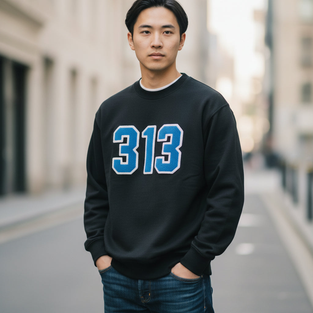 Crew Sweatshirt - Detroit Chenille 313