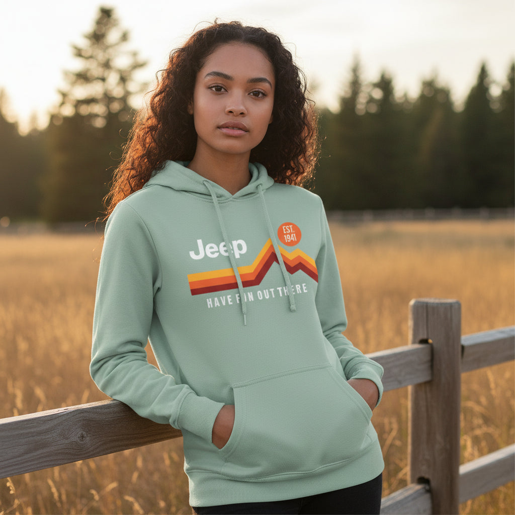 Ladies Jeep® Have Fun Out There French Terry Hoodie - Seafoam Green