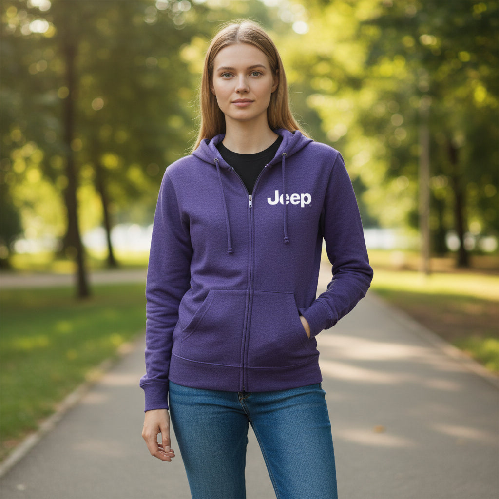 Ladies Jeep® Text Zip Hoodie