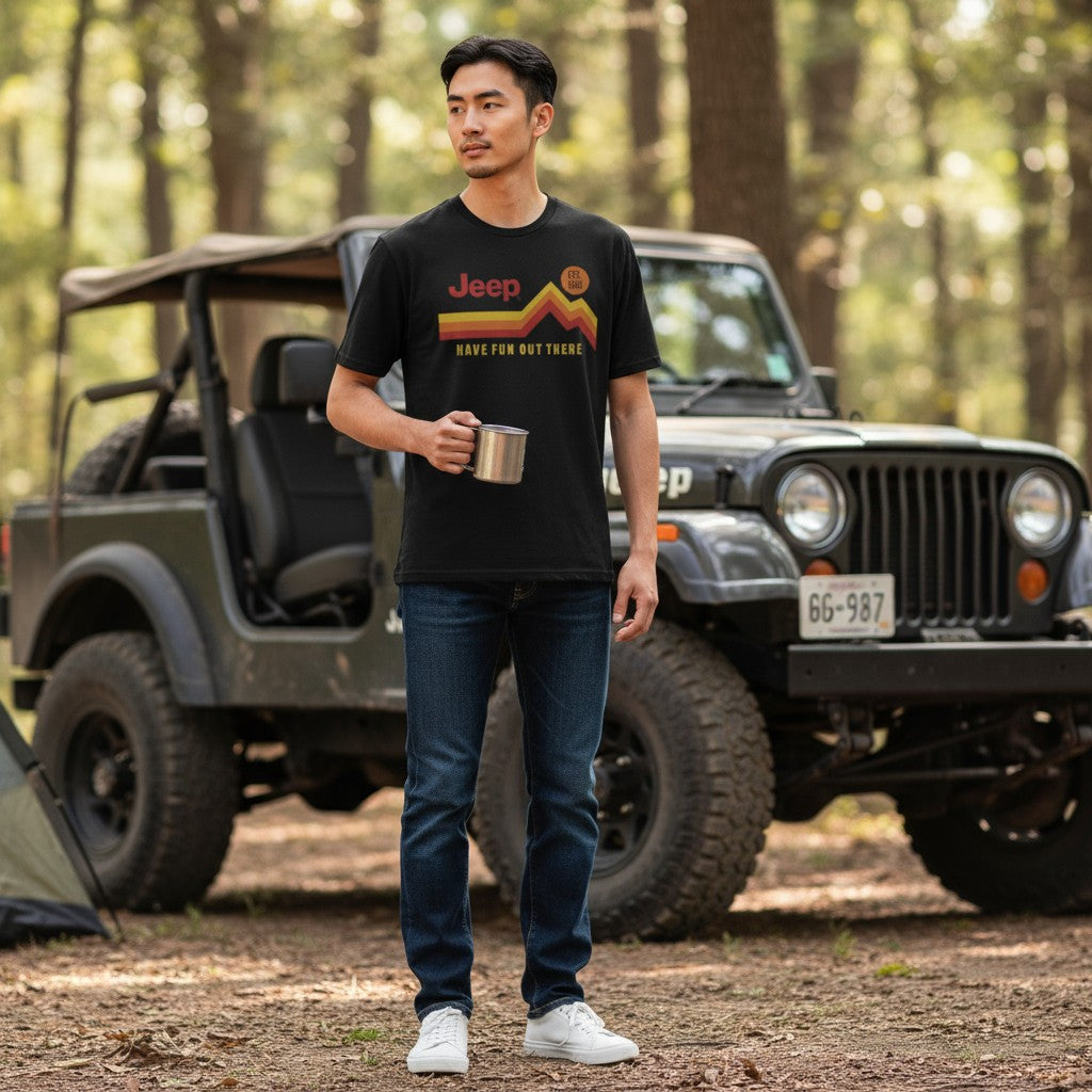 Mens T-Shirt Jeep® Have Fun Out There Vintage
