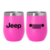 Jeep Insulated Wine Tumbler - Bright Pink Matte