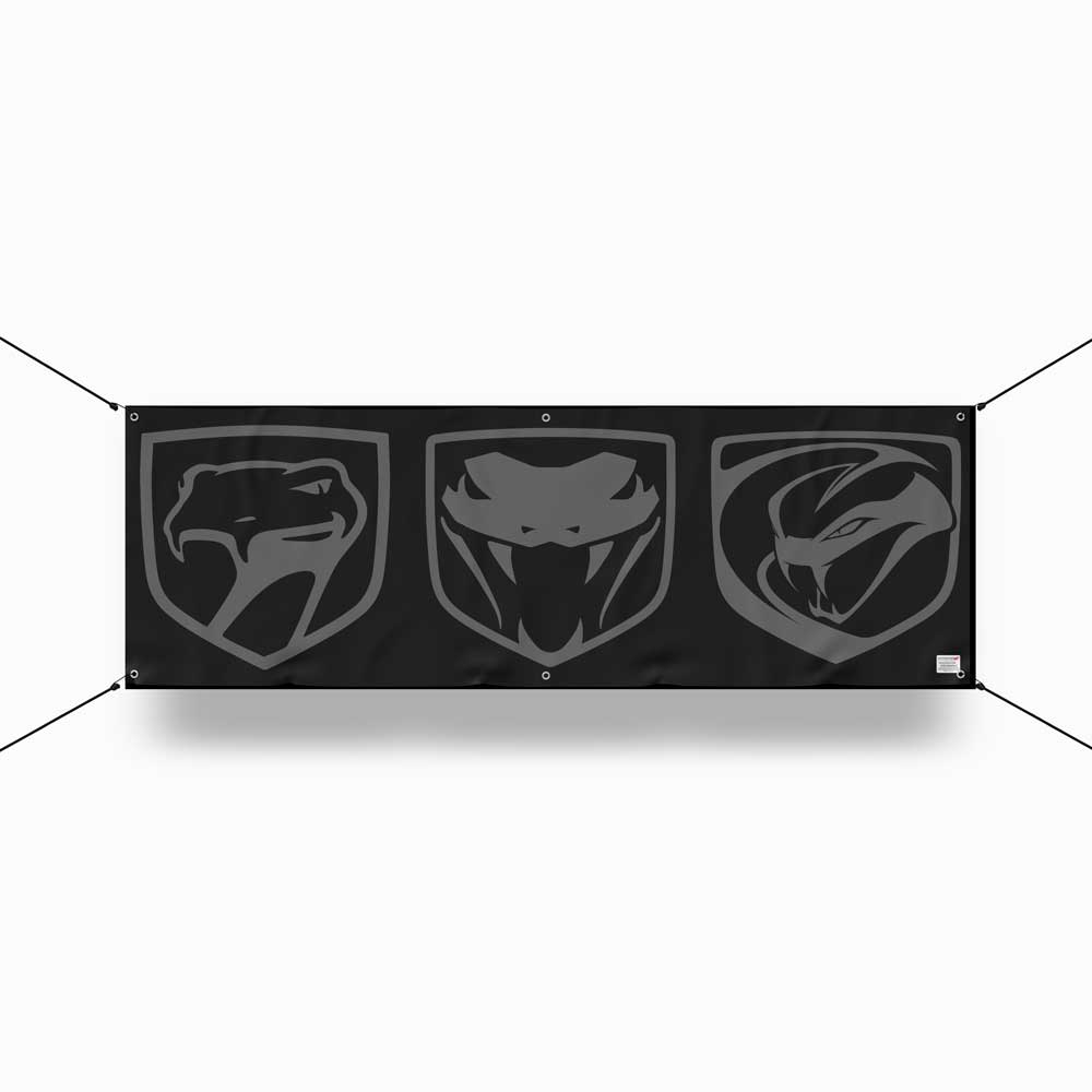 Banner - Dodge Viper Tri-logo - Multiple color options