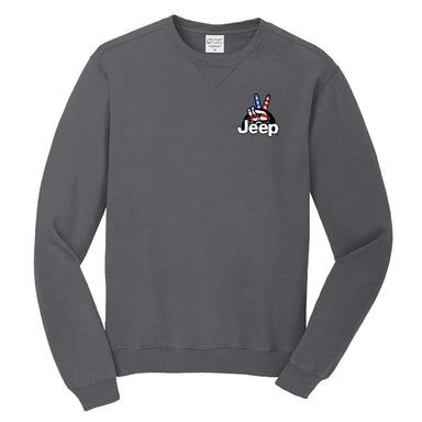 Mens/Unisex Jeep® Wave Crew Sweatshirt - Detroit Shirt CompanyFCA - JeepSweatshirts (Apparel)