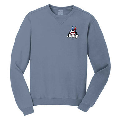 Mens/Unisex Jeep® Wave Crew Sweatshirt - Detroit Shirt CompanyFCA - JeepSweatshirts (Apparel)