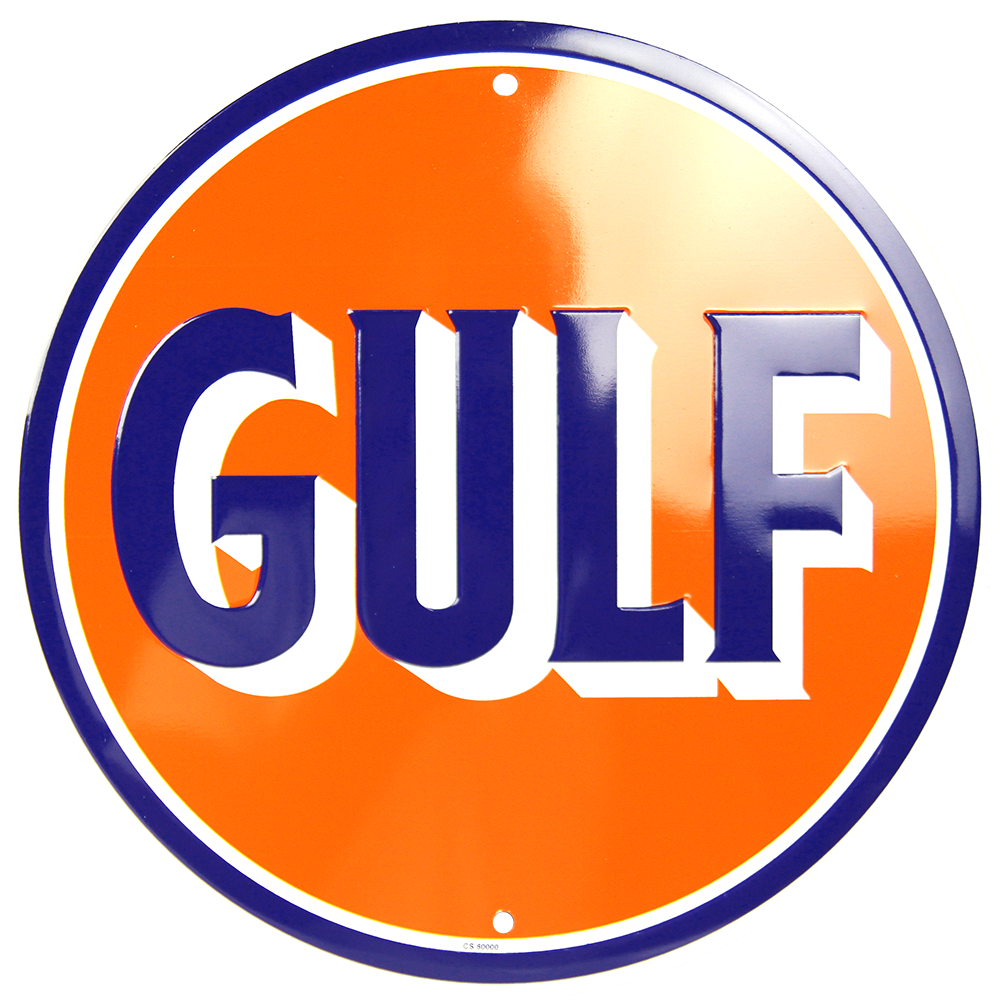 Metal Sign - Gulf Oil Circle Sign