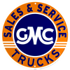 Metal Sign - GMC Trucks Sales and Service Circle