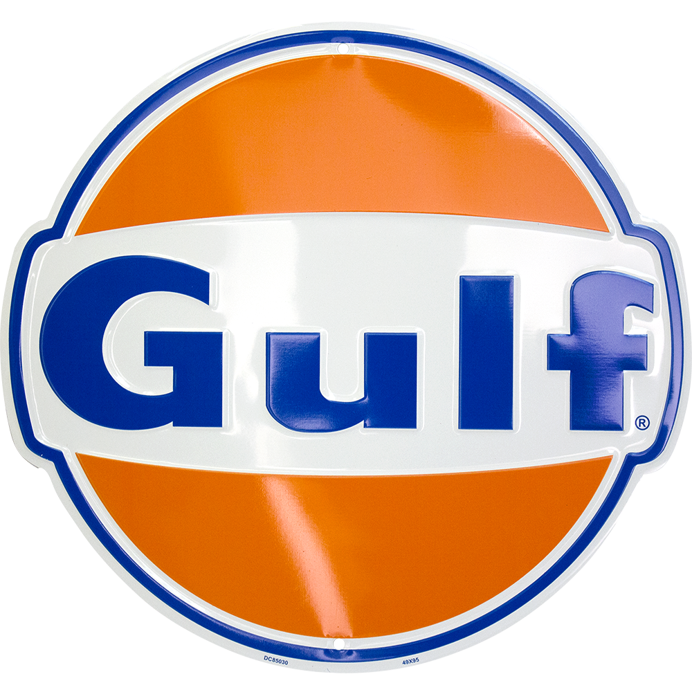 Metal Sign - Gulf Die cut