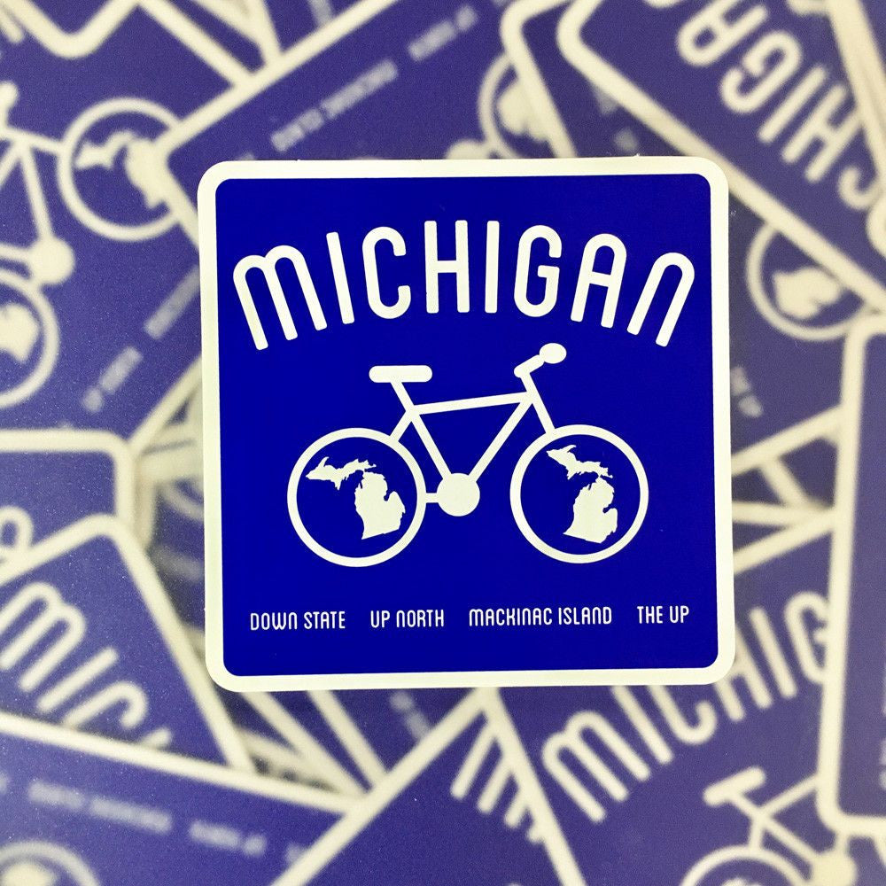 Sticker - Michigan Bike-Sticker-Detroit Shirt Company