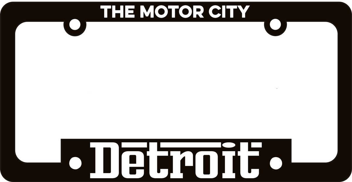 License Plate Frame - Grigio-Coasters-Detroit Shirt Company