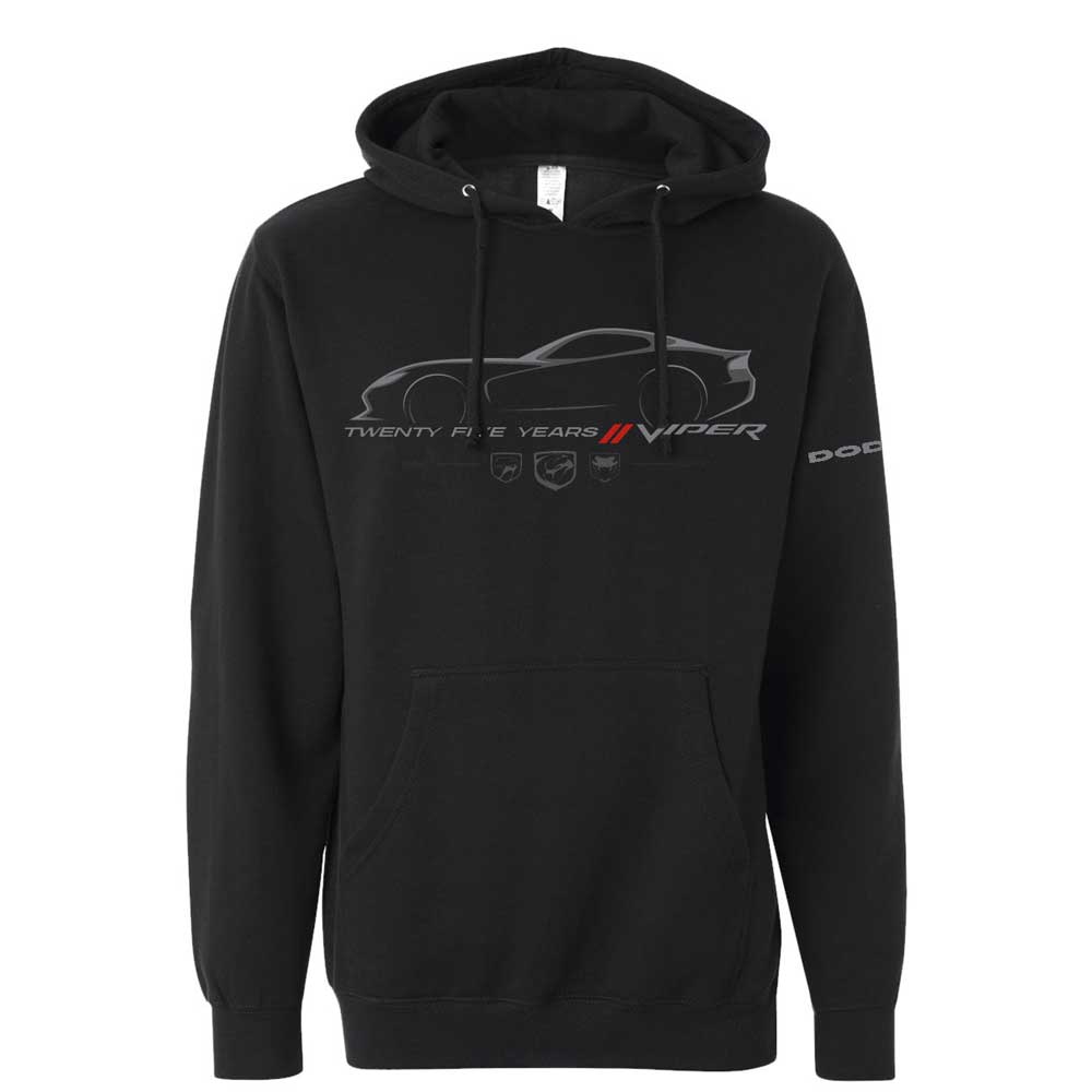 Dodge Viper 25 Years Hoodie Sweatshirt Black