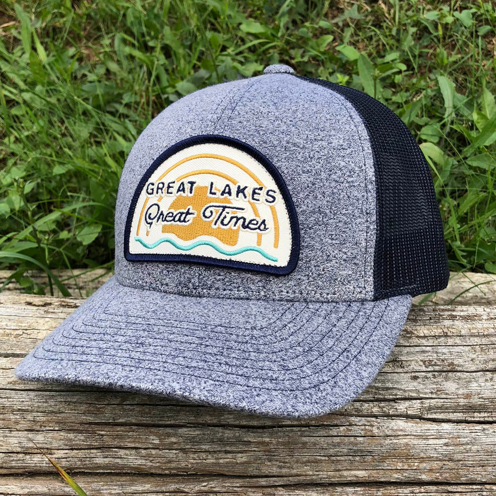 Hat - Michigan Great Lakes Great Times Snapback - H. Navy/Navy