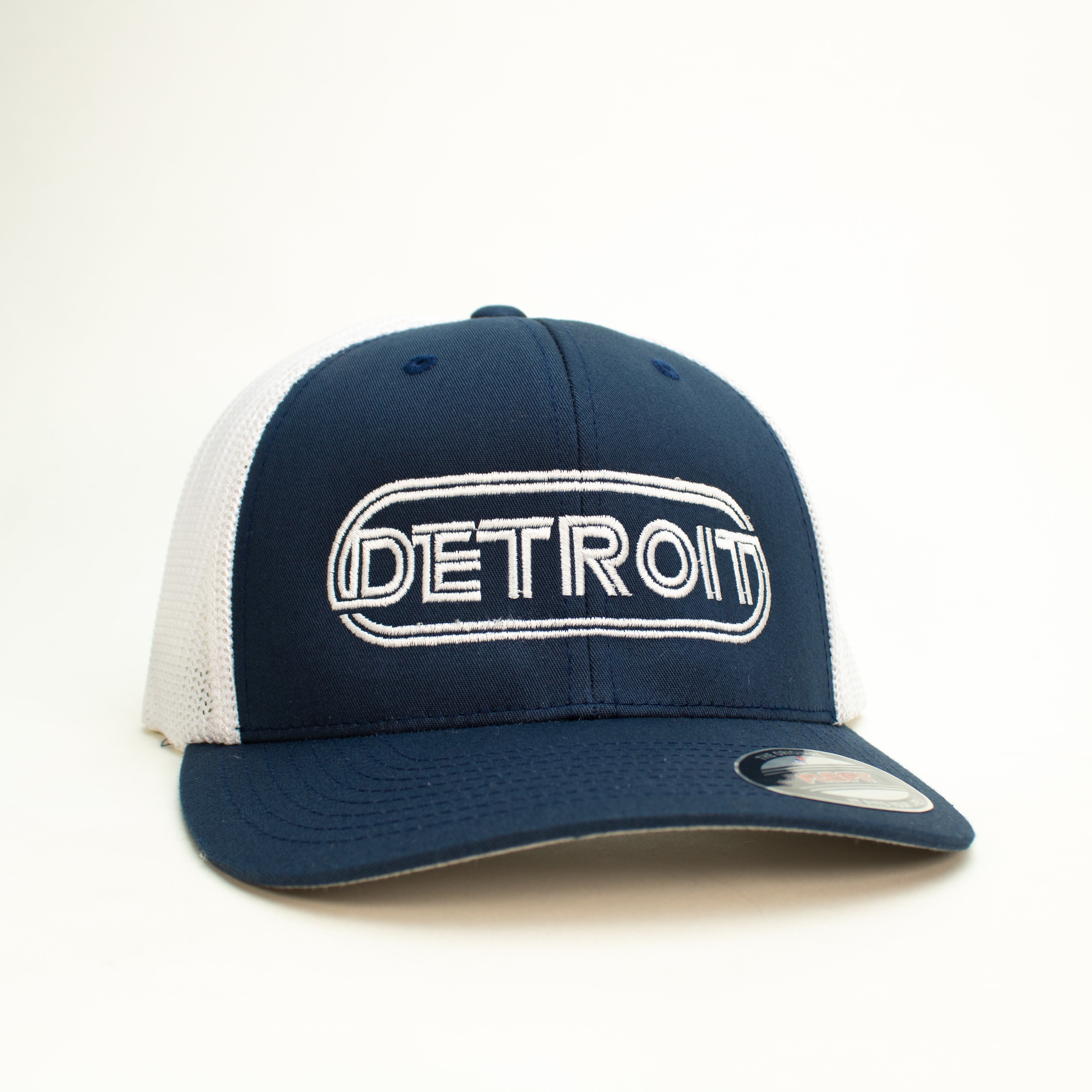 Hat - Detroit Wrap Flexfit (Navy/White)