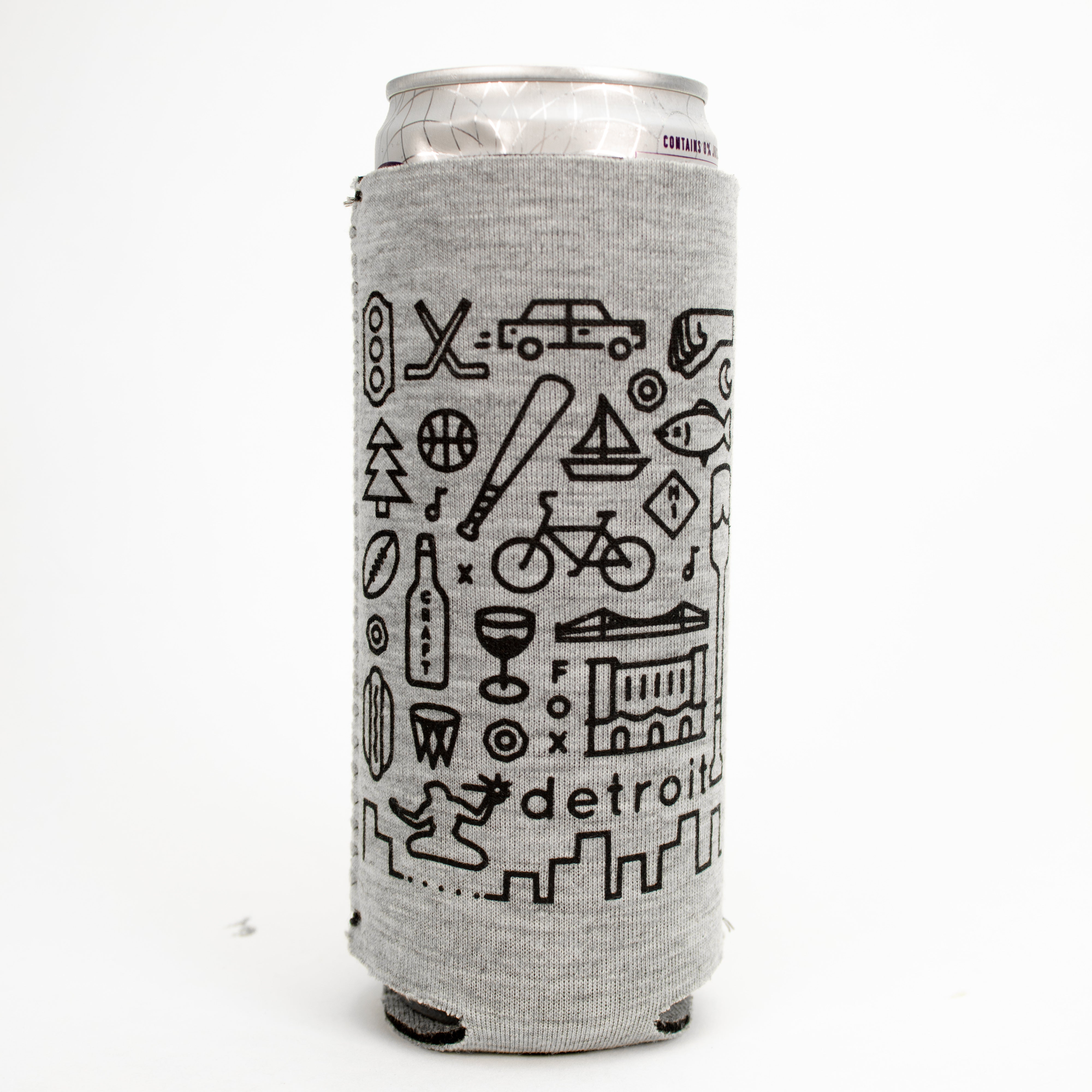 Slim Can Coozie - Detroit Icons