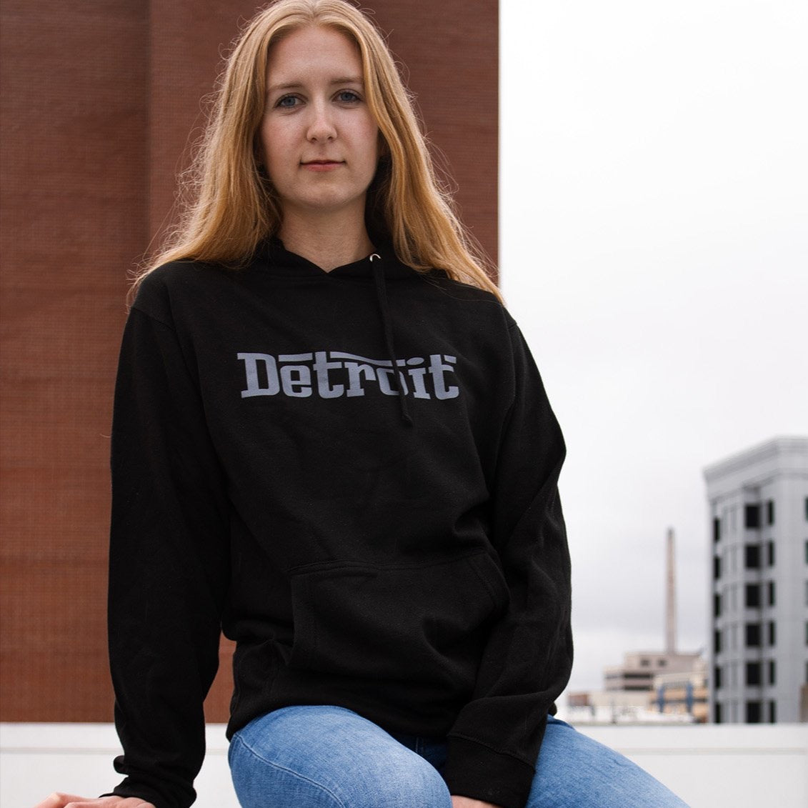 Detroit Grigio Hoodie Sweatshirt