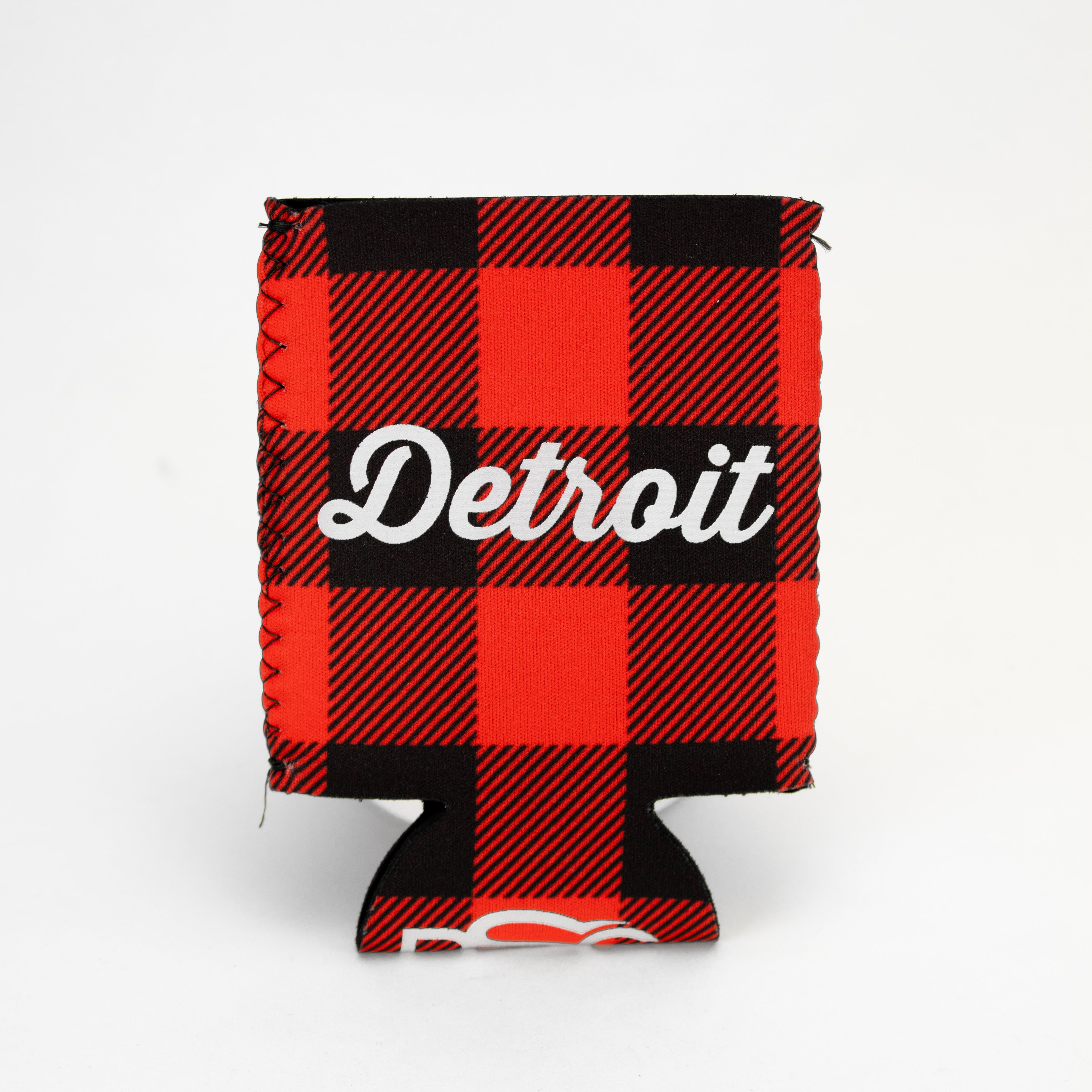 Coozie - Detroit Script Plaid