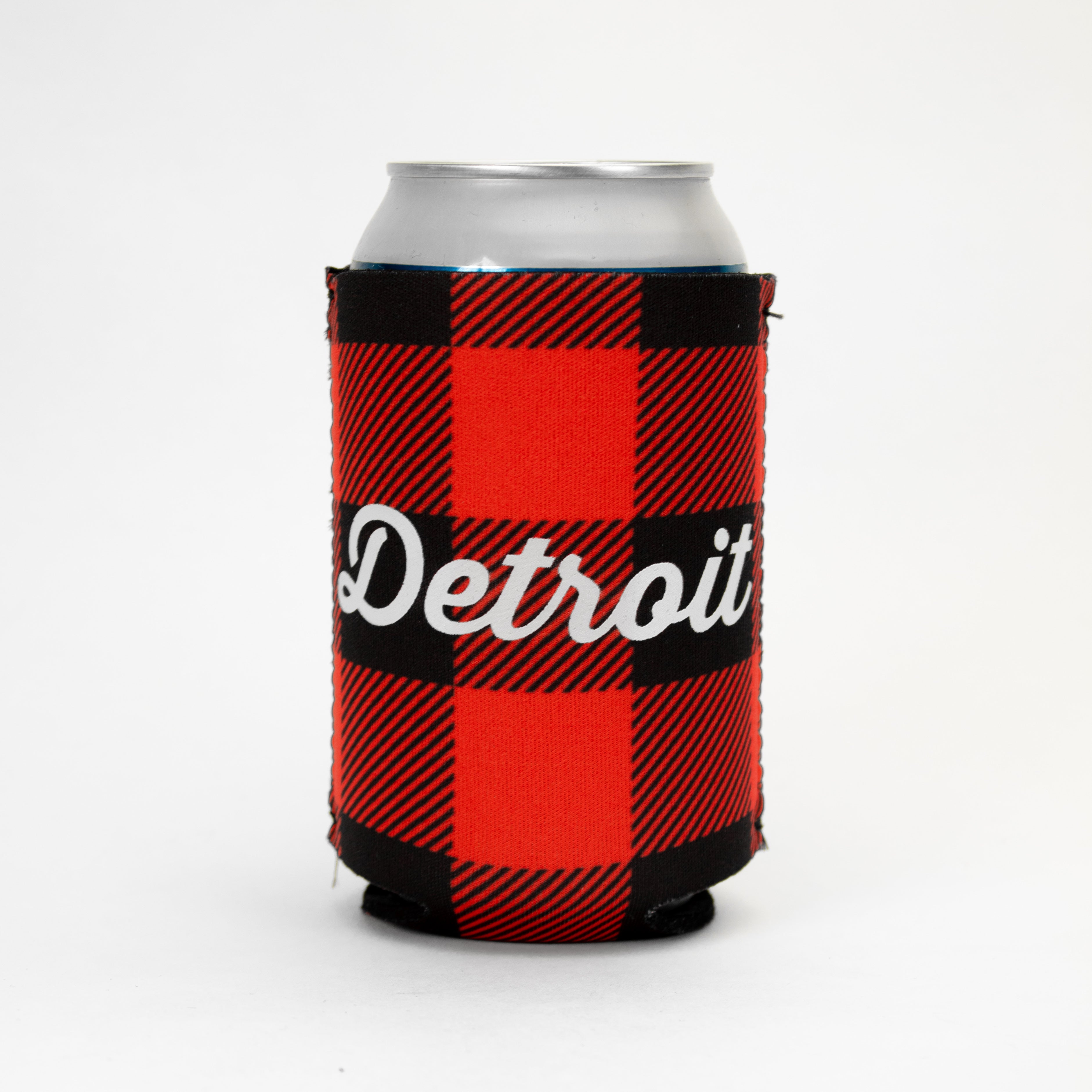 Coozie - Detroit Script Plaid