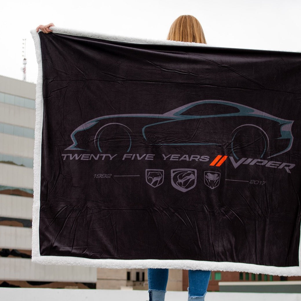 Dodge Viper 25 Years Sherpa Blanket