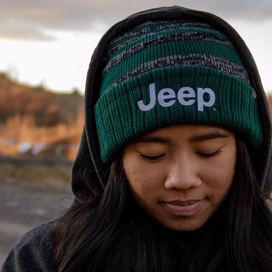 Hat - Jeep Flip Knit Echo - Forest/Black/Grey