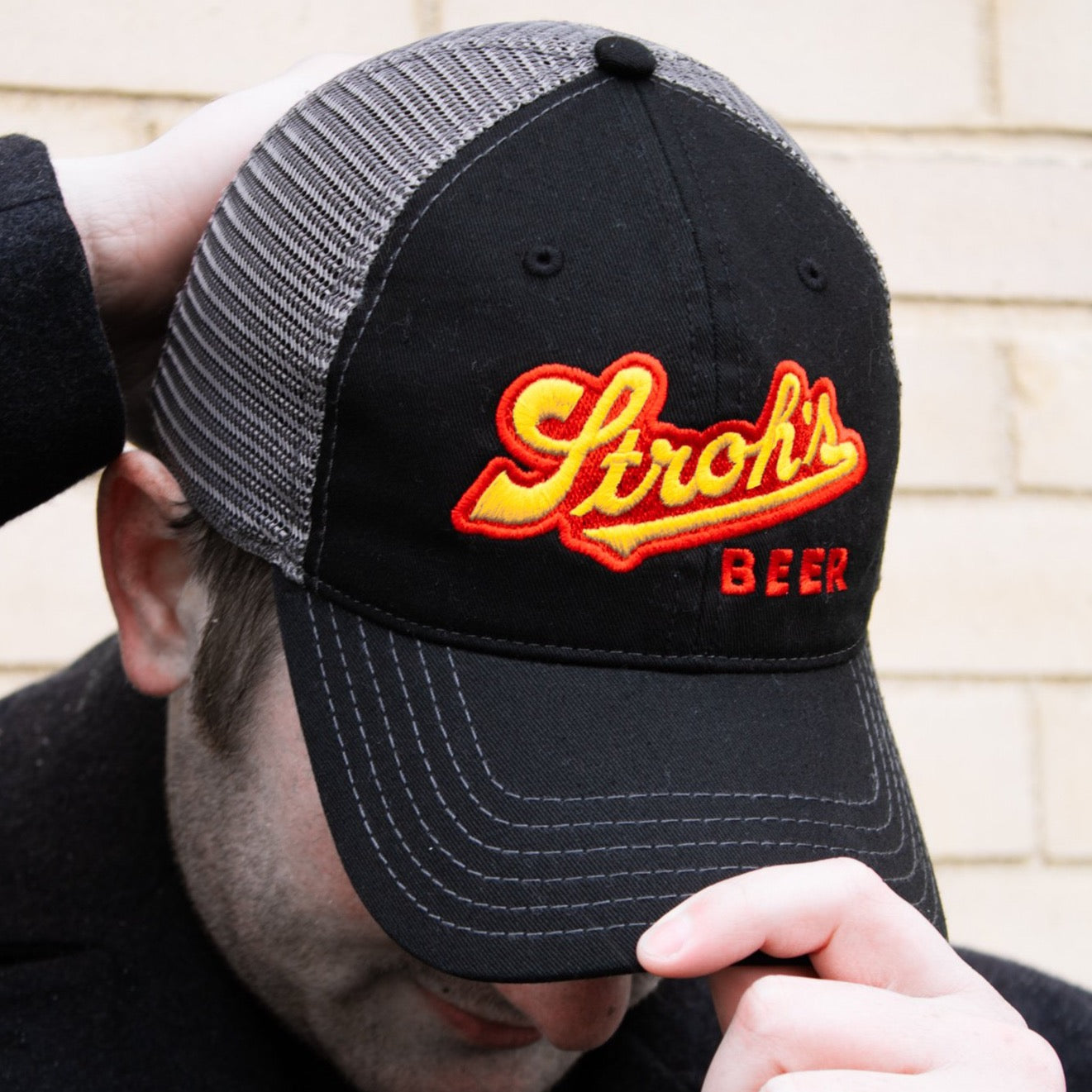 Hat - Stroh's Detroit, Mi Classic Trucker