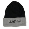 Hat - Detroit Thirsty Script Flip Knit - Blk/Grey