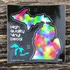 Sticker - Michigan Tie Dye Shape + Bonus!