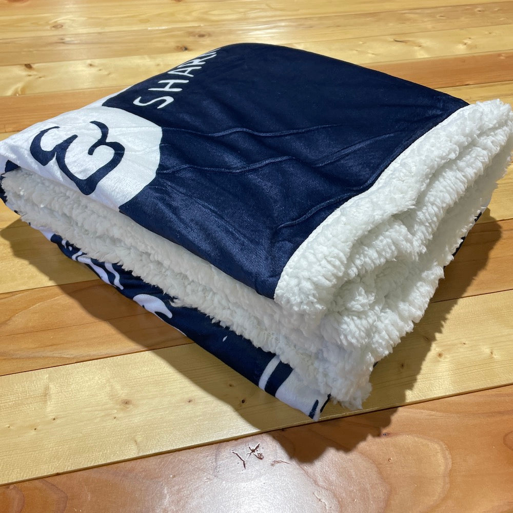 Michigan Shield Sherpa Blanket