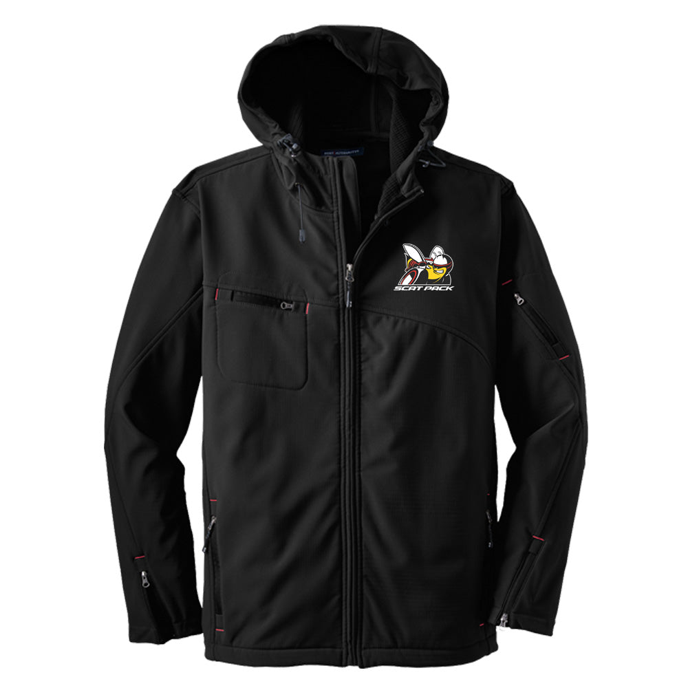 Mens Dodge® Scat Pack Hooded Softshell Jacket - Black