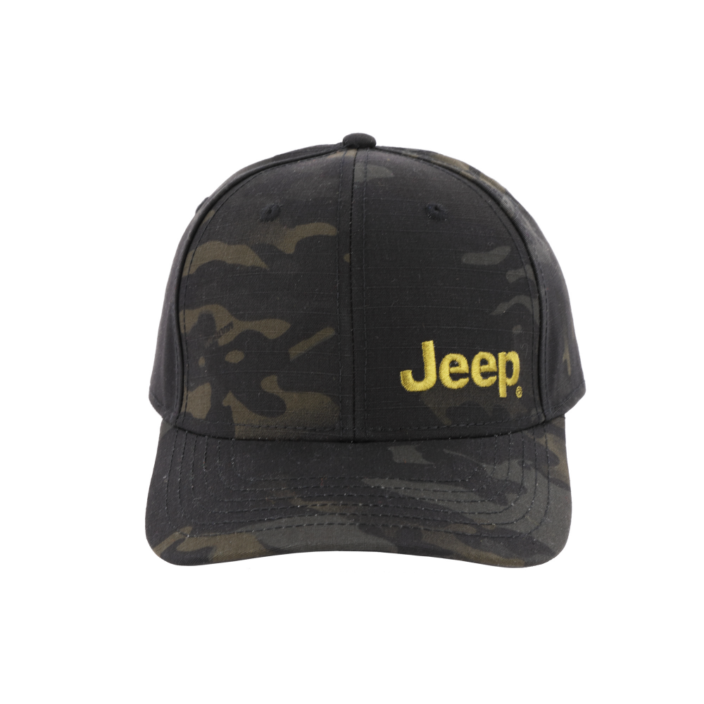 Hat - Jeep Text LP - Black Camo/Green