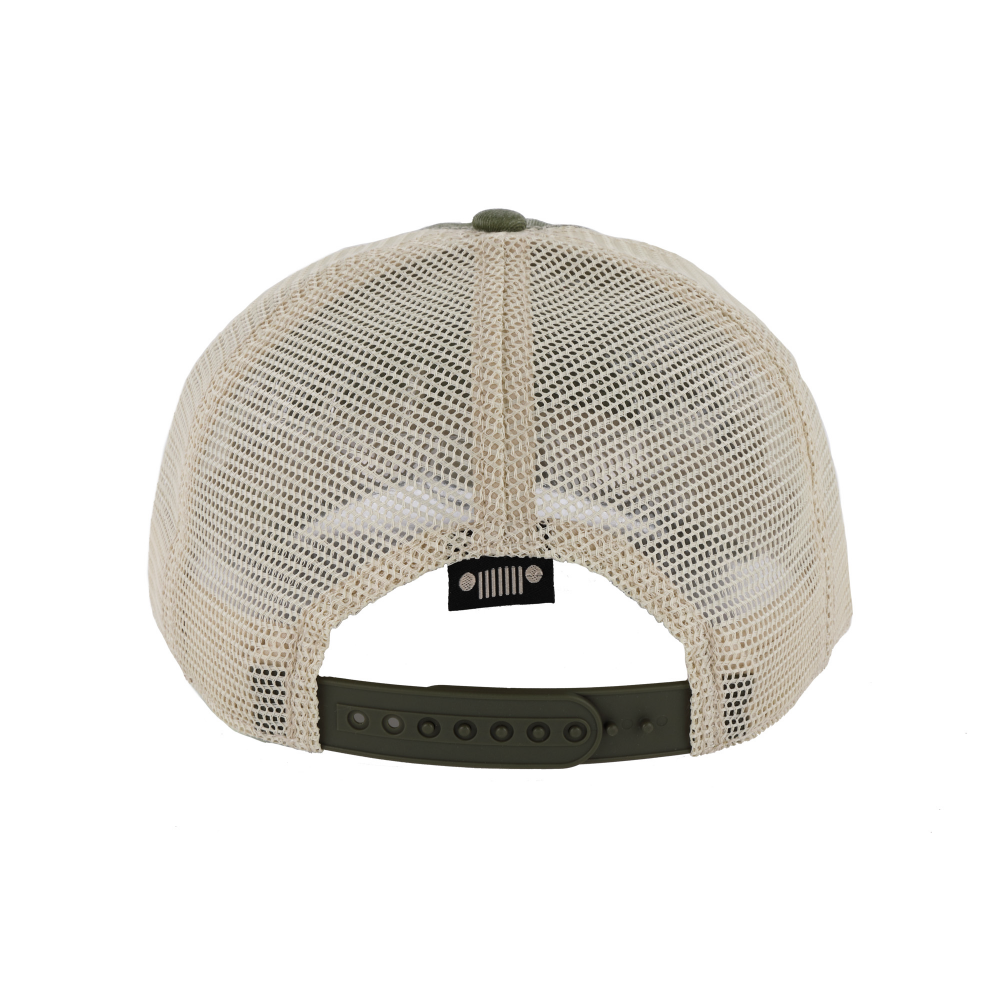 Hat - Jeep Garment Washed Trucker - Drab Green