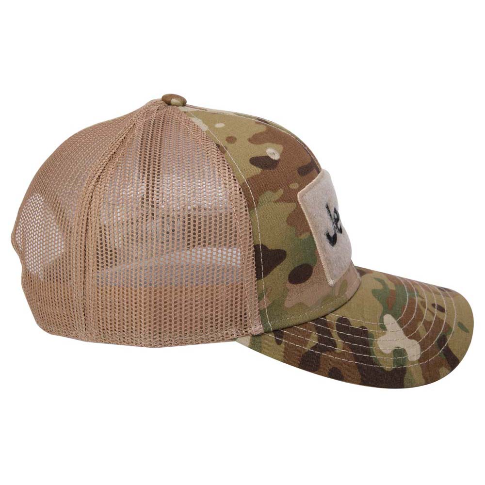 Hat - Jeep Text Logo Camo Pattern Hook and Loop Tactical Snapback